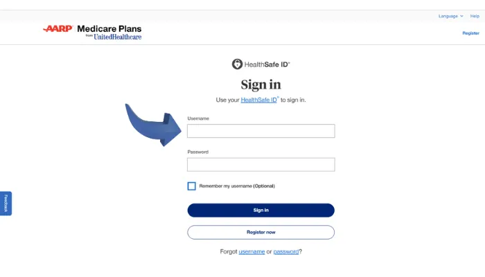 Screenshot of official login page Screenshot of official login page